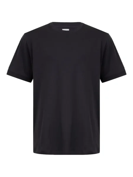 Tricou Eleventy cu decolteu rotund scurt negru