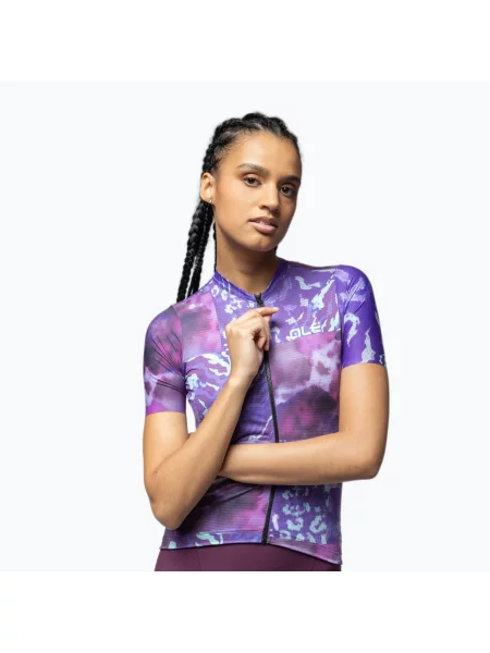 Tricou de ciclism pentru femei Alé Linfa purple combo violet