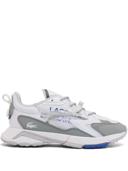Sneakerși Lacoste cu imagine alb