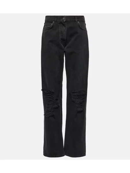 Blugi boyfriend The Row zdrențuiți negru