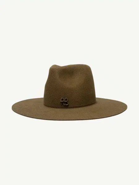 RUSLAN BAGINSKIY széles karimájú kalap női Fedora Hat bézs