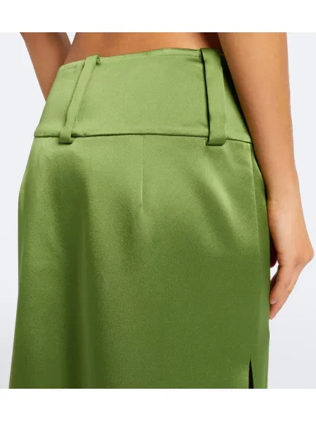 Fustă midi Sportmax din satin verde