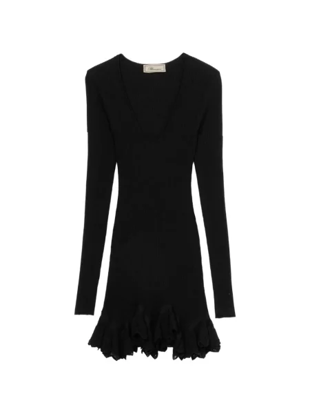 Rochie mini Blumarine tricotate cu volane negru