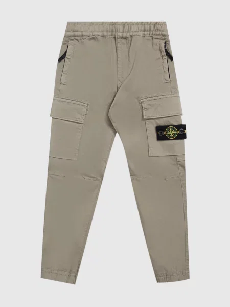 Дитячі джогери-карго кольору хакі Stone Island
