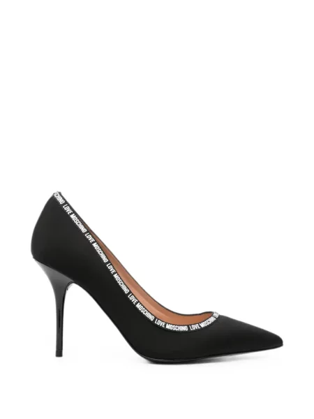 Pantofi cu toc Love Moschino cu autograf negru