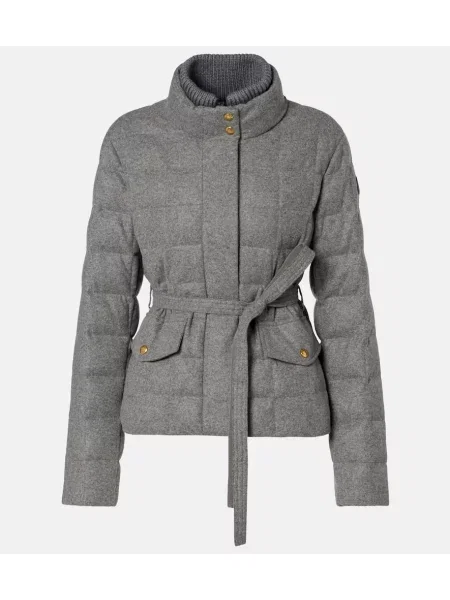 Pikowana kurtka puchowa Moncler szara