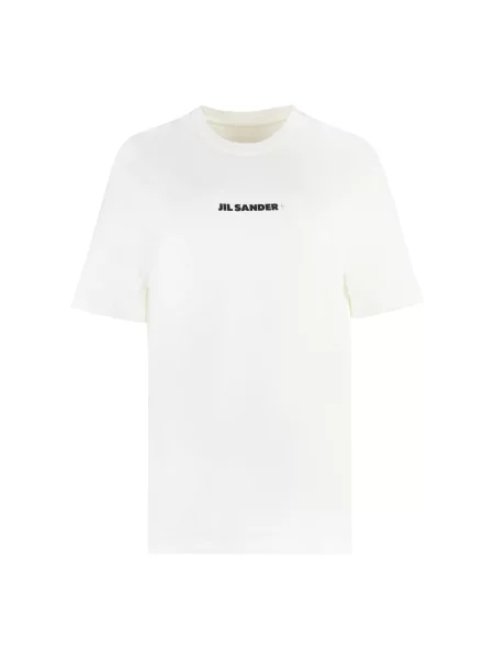 Koszulka Jil Sander z logo biała