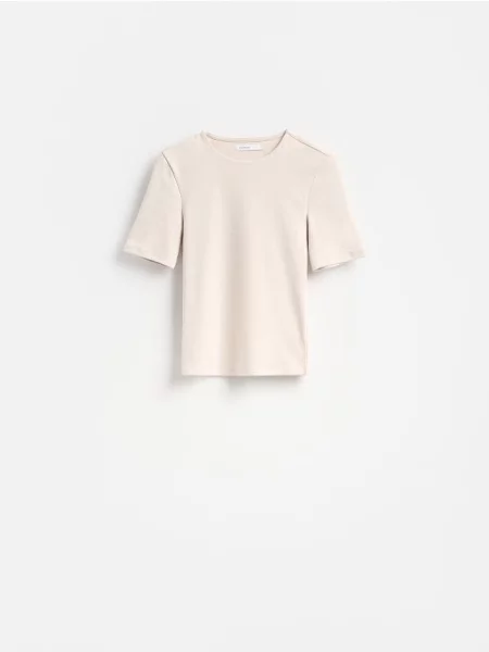 Reserved Tricou cu conținut ridicat de bej