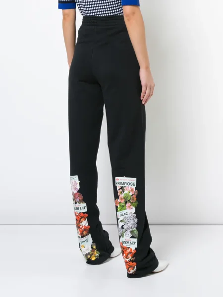 Pantaloni Off-white cu imagine alb