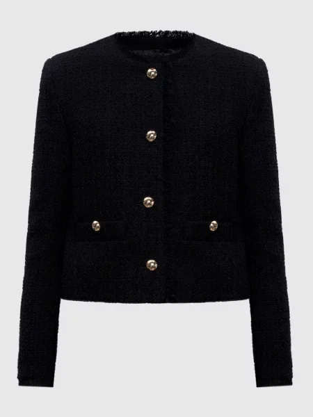 Твідовий жакет WKDAGAMI з вовни Max Mara Weekend чорний