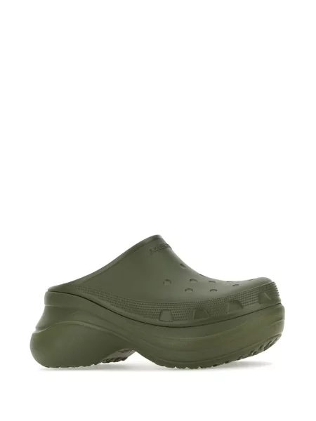 Papuci Balenciaga Crocs cu autograf verde