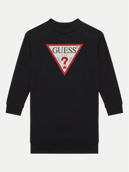 Úpletové šaty Guess černé