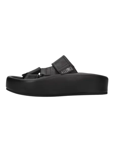 Klapki Maison Margiela skórzane czarne