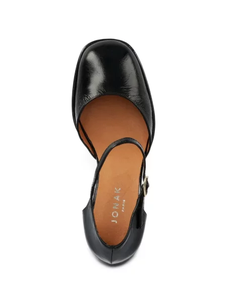 Pantofi cu toc Jonak Paris cu platformă cu cataramă negru