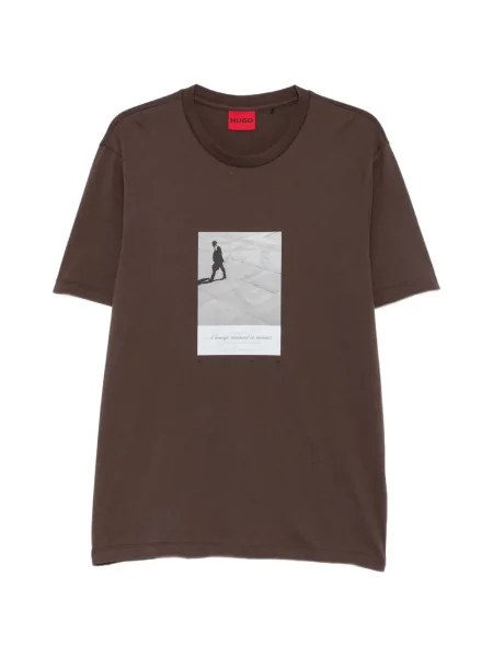 Tricou Hugo cu imagine maro