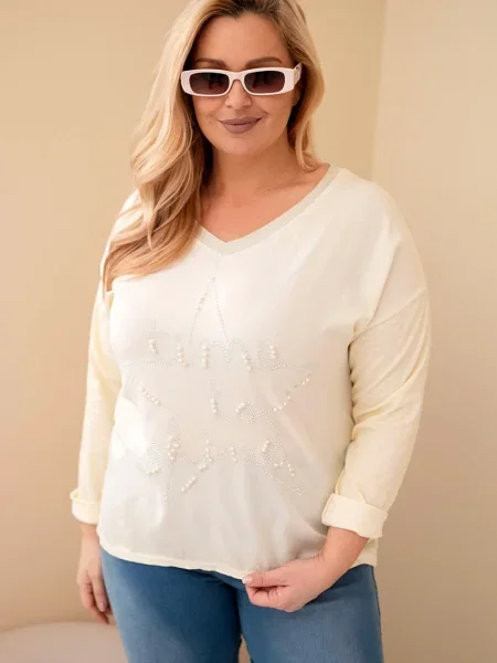 Bluzka Kesi Włoski z nadrukiem