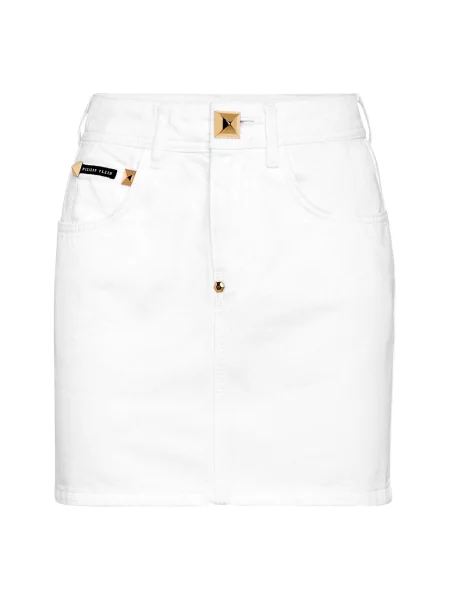 Spódnica jeansowa Philipp Plein biała