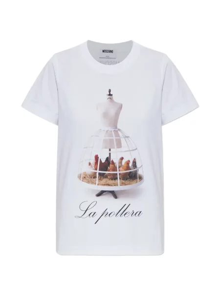 Tricou Moschino cu imagine alb