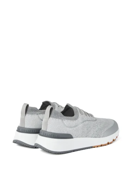 Sneakerși Brunello Cucinelli tricotate gri