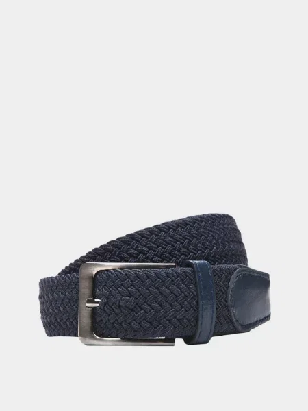 Кожаный ремень Borsa Leather с ремешками черный