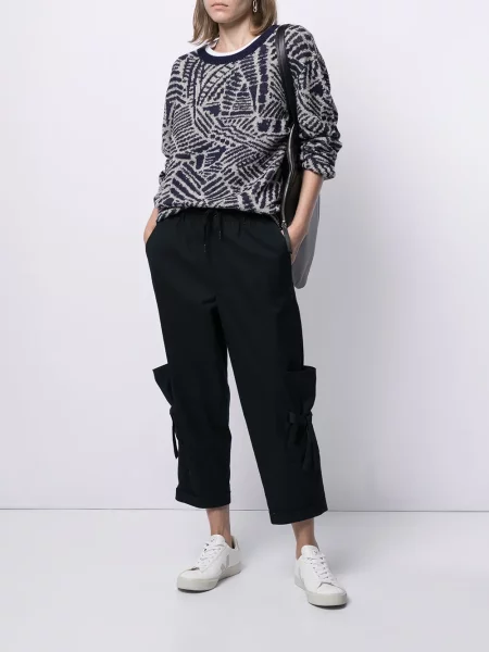 Sweter Ports V w abstrakcyjne wzory niebieski