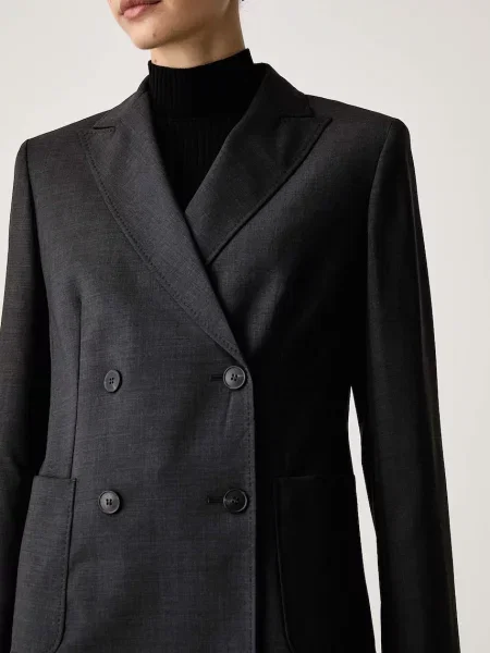 Шерстяной двубортный пиджак Weekend Max Mara
