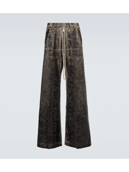 Široké kalhoty Rick Owens černé