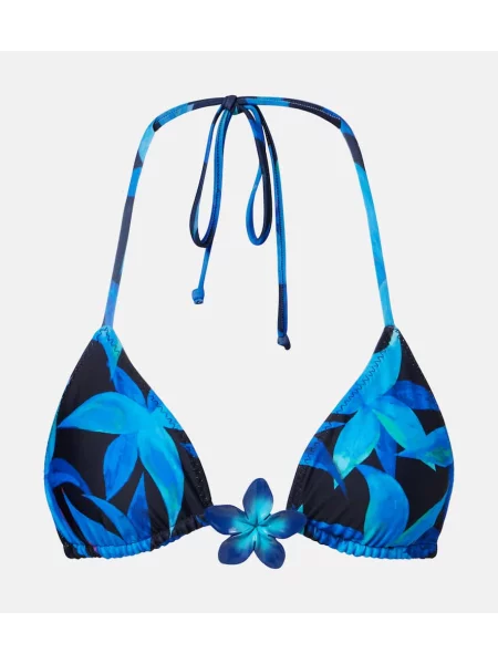 Bikini Same w kwiatki niebieski