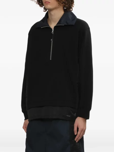Mikina Toga s polovičními zipem černá