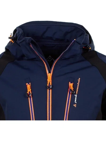 Geacă Peak Mountain softshell albastru