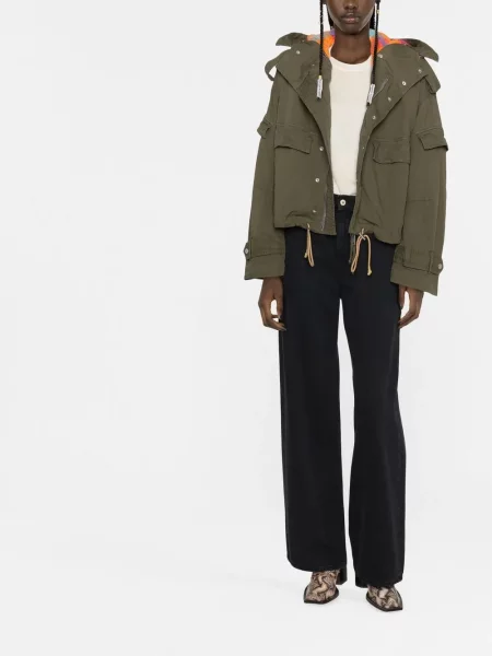 Flisas striukė Dsquared2 su gobtuvu žalia