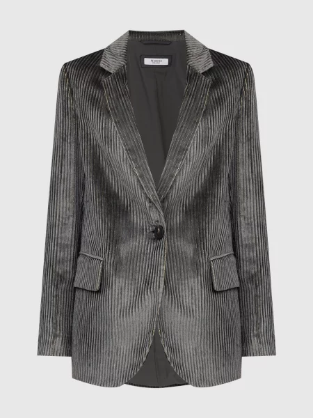 Вельветовий жакет з люрексом Peserico сірий