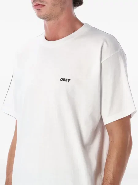 Μπλούζα Obey με σχέδιο λευκό