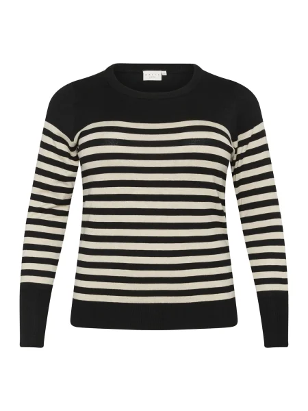 KAFFE CURVE Pulover Lizzy crem negru
