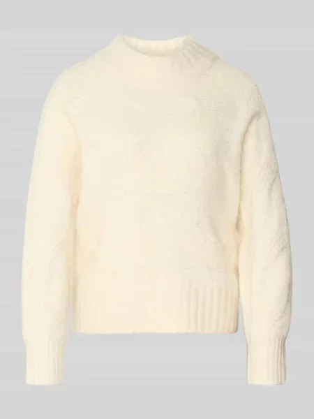 Opus sweter z dzianiny z wełną i alpaką Portree Kobiety beżowy jednolity 34 biały