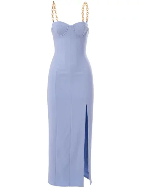 Rochie midi Carolina Herrera cu bretele albastru