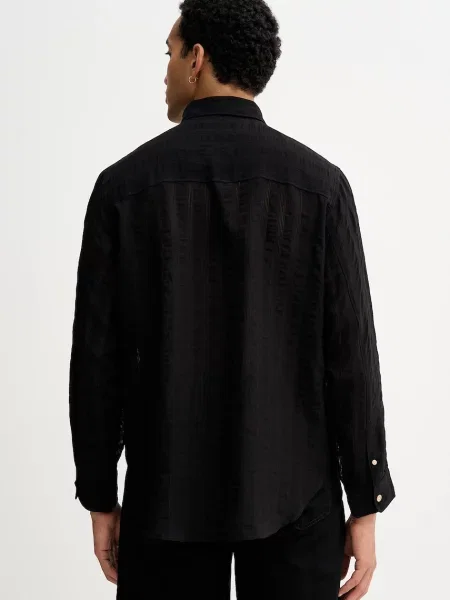 Сорочка AllSaints regular класичний комір чорний