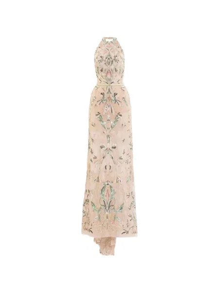 Rochie maxi Saiid Kobeisy din dantelă cu gât halter