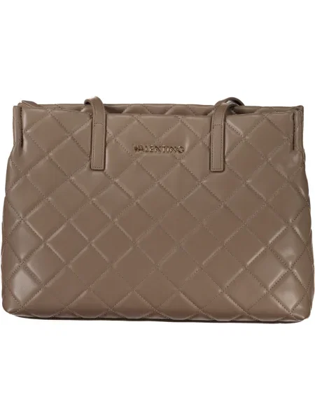 Shopper kabelka Valentino z ekologickej kože hnedá