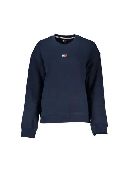 Bluza nierozpinana Tommy Hilfiger z okrągłym dekoltem niebieska