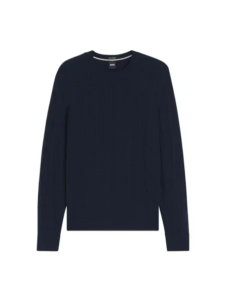 Sweter Boss wełniany niebieski