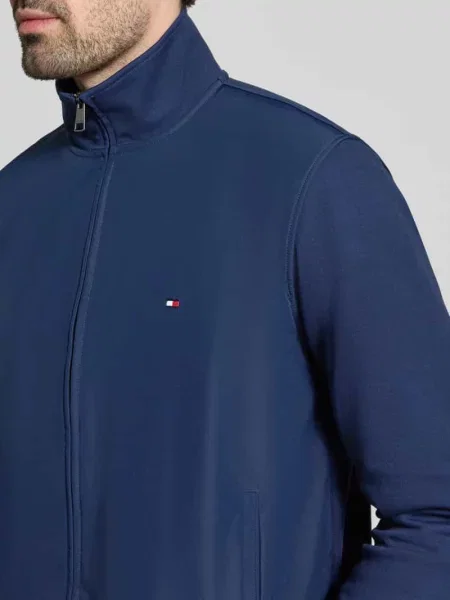 Kurtka blouson z mieszanki bawełny krój regular fit Tommy Hilfiger granatowa