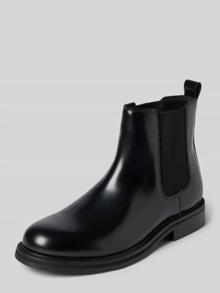 Buty chelsea z czystej skóry bydlęcej model BOBBY' Selected czarne