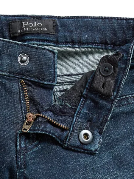 Jeansy skinny dziecięce Polo Ralph Lauren niebieskie