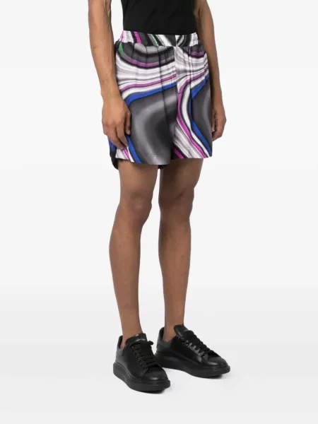 Pantaloni scurți Limitato cu imagine negru