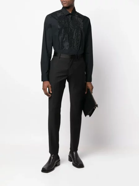 Vilnonės kelnės Philipp Plein juoda