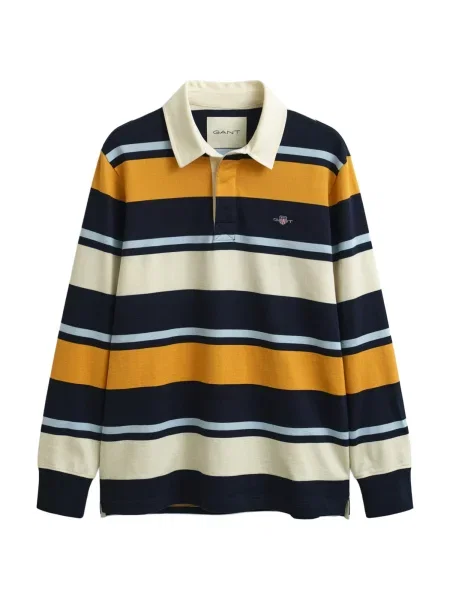 GANT Tricou albastru deschis / albastru închis / galben curry / murdar alb