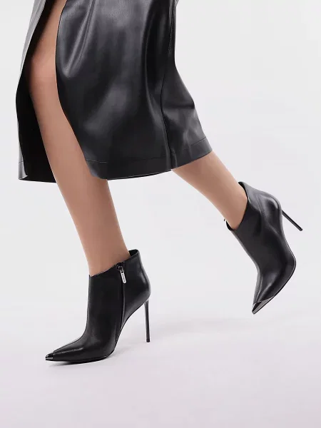 Шкіряні Ботильйони Mia May чорний