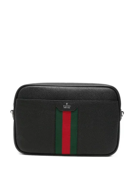 Geantă crossbody Gucci din piele cu dungi negru
