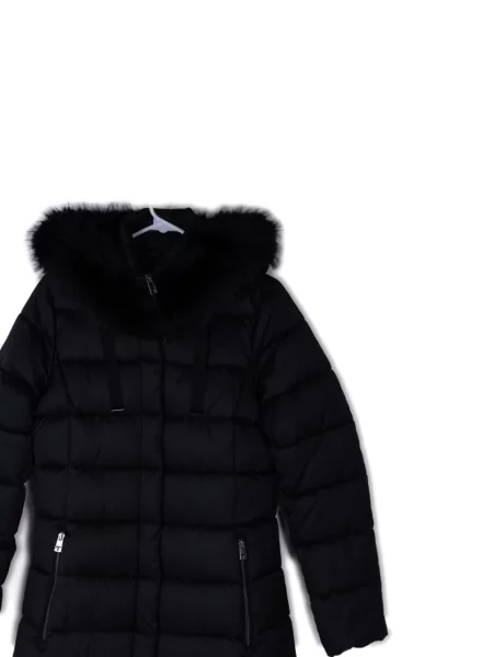 Palton Tahari cu glugă negru